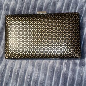 Classic Black Clutch Gold Embellishments